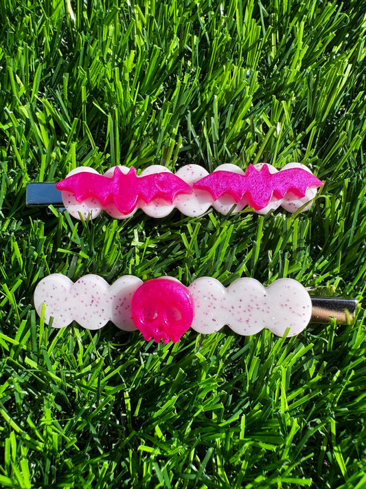 *Bubblegum Goth Barrettes - Blackout Diaries "Spooky Thrills" Collection